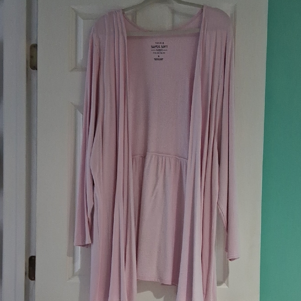 Torrid Blush Super Soft Fleece Cardigan